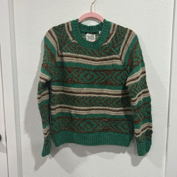 Scotch & Soda Metallic Fair Isle Sweater, RTR - Picture 6 of 9